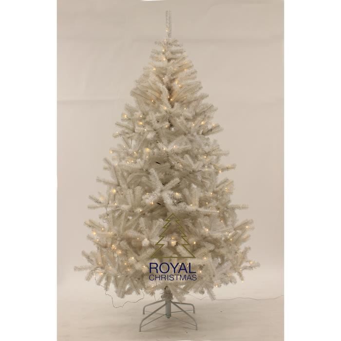 Sapin de Noël Artificiels Maine Blanc warm LED - DEL 180 cm Royal