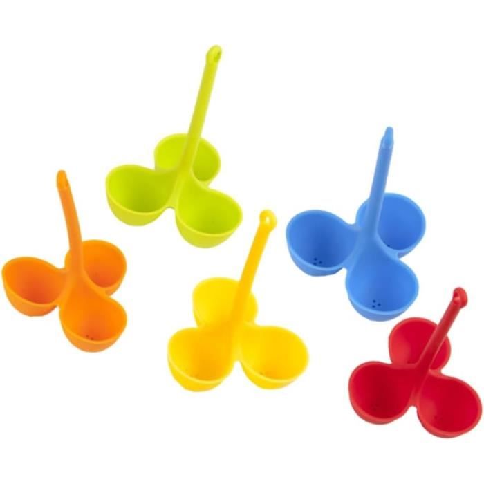 Bekecidi Ensemble De 6 Coquetiers En Silicone Colorés - Supports Oeufs Antidérapants Pour Petit-Déjeuner Et Oeufs à La Coque