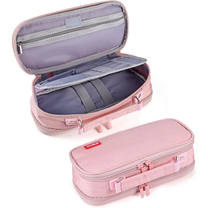 Trousse Scolaire Trousse Ecole 24Cm Rose Trousse Crayons Grande trousse-scolaire-trousse-ecole-24cm-rose-trousse-crayons-grande
