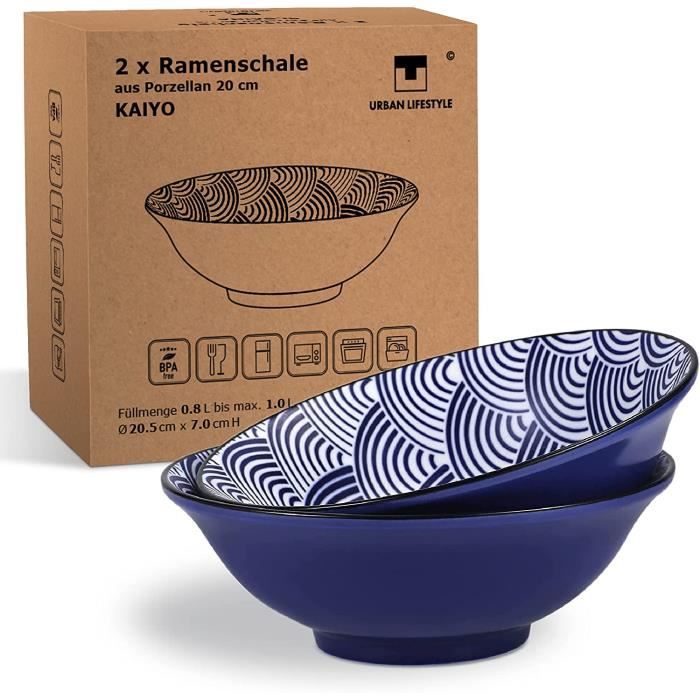 Coffret de 6 bols à riz en porcelaine japonaise