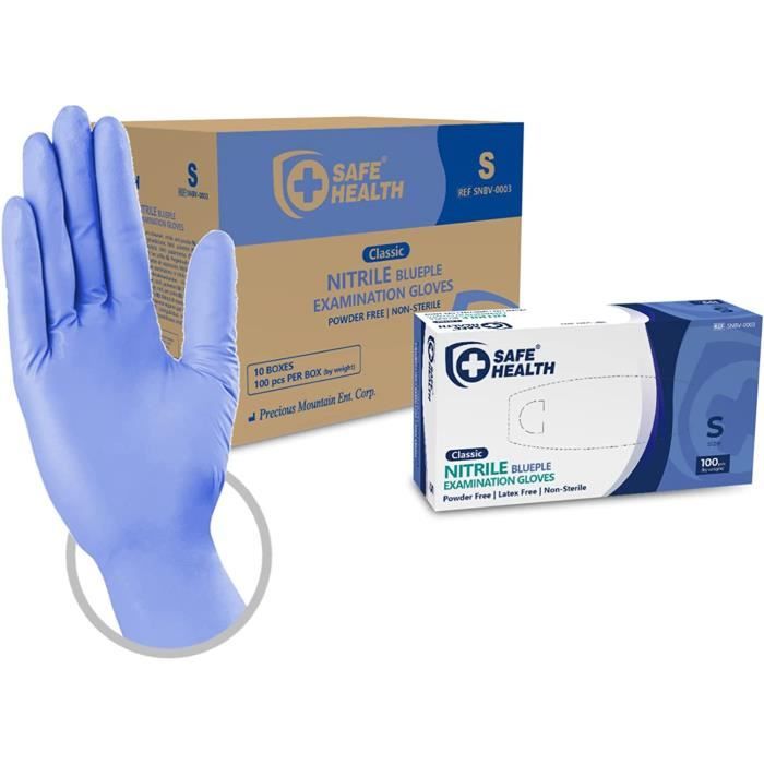Safe Health Gants Jetables d'examen en Nitrile Taille S M L XL Sans