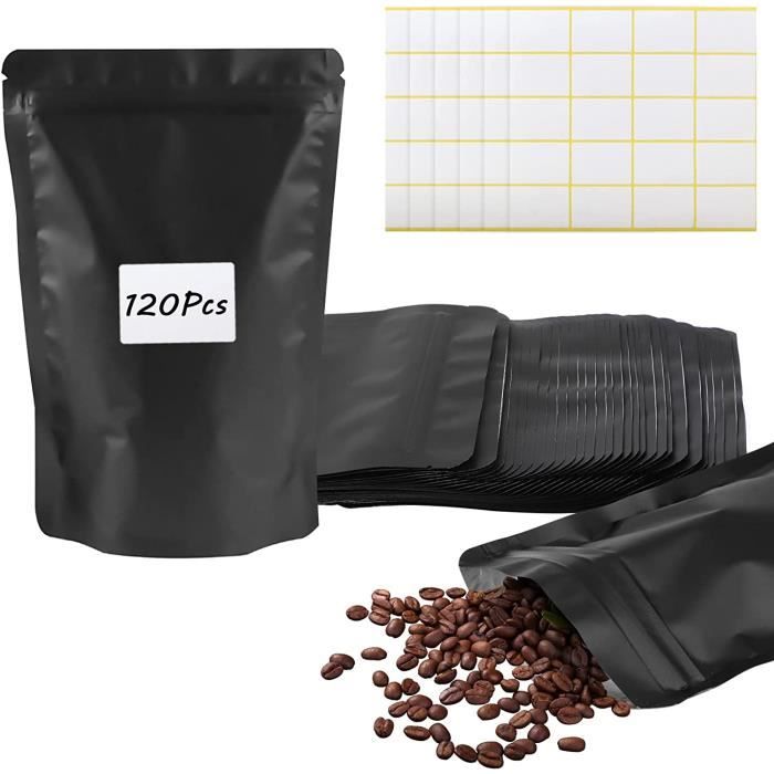 JijAcraft Lot de 100 Sacs en Mylar Roses à Fermeture Éclair - Refermables Avec Fenêtre Avant pour Petites Entreprises - Pour Stocker Bonbons, Bijoux (9 x 12 cm