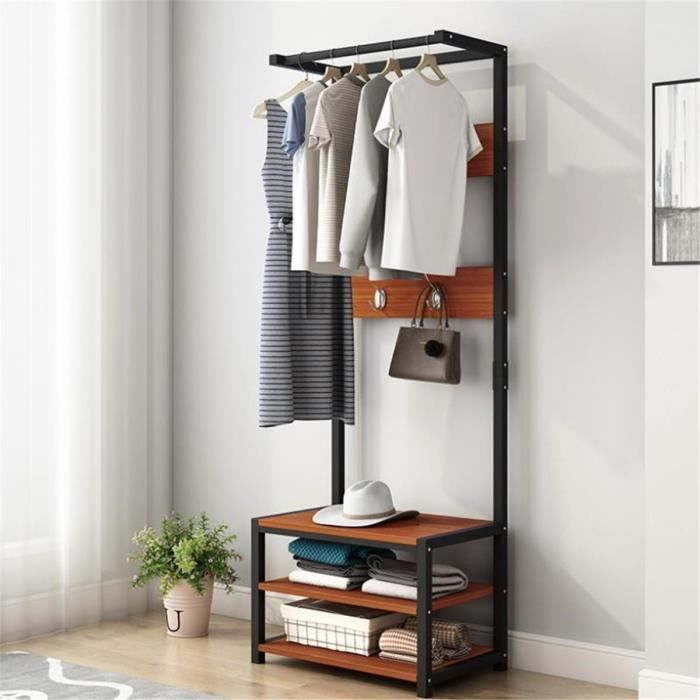 BalladHome Porte-Manteau Portant vêtement Vestiaire Métal Portant à