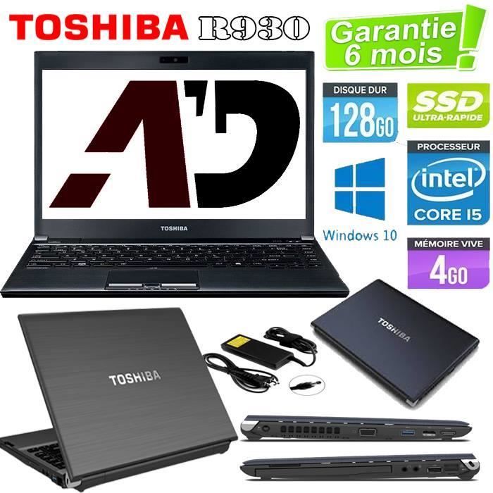 Achat PC Portable Toshiba R930 Core i5 128Go SSD 4Go pas cher