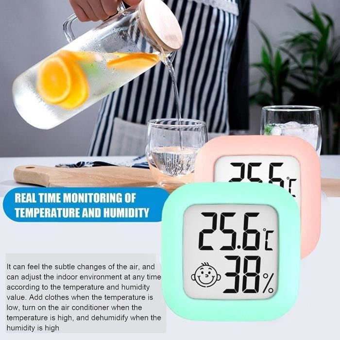 Lot De 3 Thermomètres Hygromètres Numériques Avec Smiley Et Ecran Lcd Pour Linterieur Mini Humidimetre Capteur De Temperature Haute Precision Pour Chambre De Bebe Interieur Bureau Salon 3 91794986