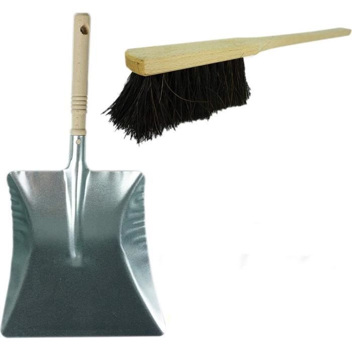 Peggy Perfect Pelle & Balayette Jardin – Métal & Bois Vert – Ensemble Industriel 220 Mm