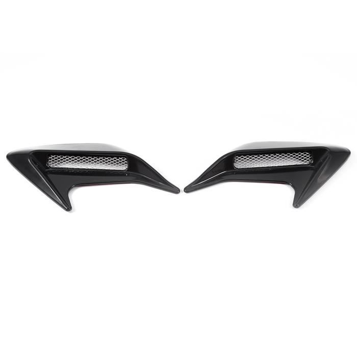 Paires De Grilles D’Aération Pour Capot Voiture – Adhésif ABS Noir, Style Scoop – Décoration Tuning, Dissipation Chaleur