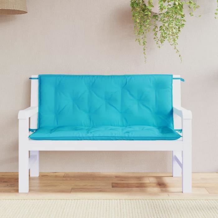 vidaXL Coussins de banc de jardin Lot de 2