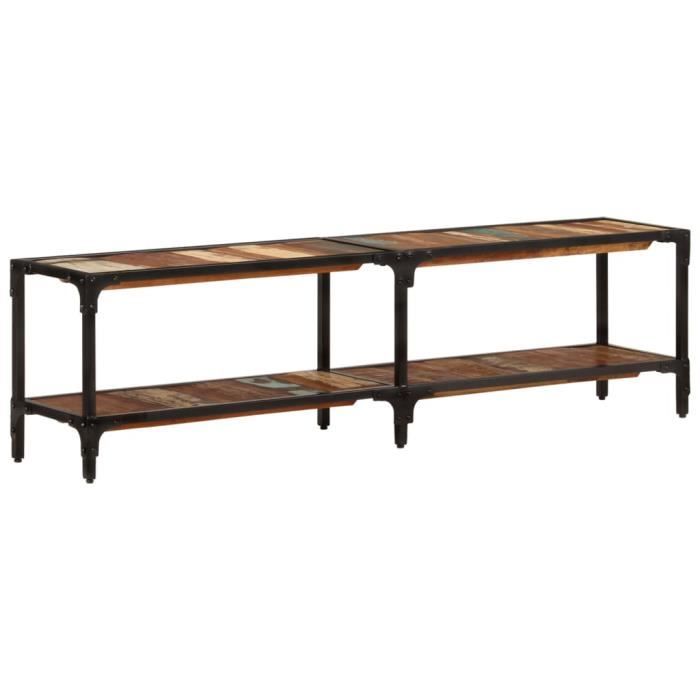 Meuble TV - Bois Massif - 150x30x41 cm - Vintage - Écologique - À monter soi-même
