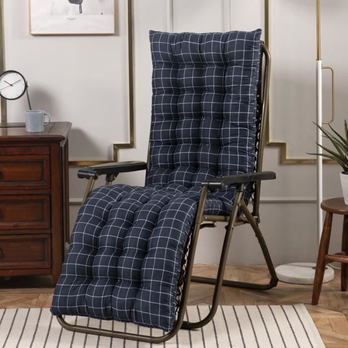 Matelas Coussin pour Bain de Soleil Chaise Longue Coussin Chaise Longue Jardin Extérieur Doux Pliable 160 * 48cm A