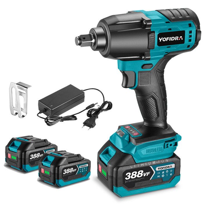 Clé à Choc électrique Wuber 2200W - 1/2'' - Couple 800 Nm - Avec Coffret - Dévisseuse à Boulons - Neuf