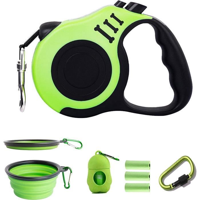 Comparer les prix de Laisse Rétractable - ZHUODIKE - 5M - Nylon Durable - Pour Chiens jusqu'à 35 LB - Ergonomique