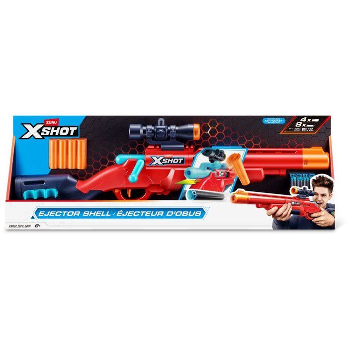 Blaster dart jouet ZURU XSHOT Excel Ejector Shell avec 16 fléchettes et 4 douilles Neuf - vue 4