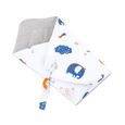 Gigoteuse d'emmaillotage bébé couverture, Nid Réversible universelle pour Garçon et Fille poussette Arc-en-ciel–Coton Gris-1