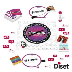 JEU SOCIÉTÉ - PLATEAU DISET Hashtag the game 62327 JEU SOCIÉTÉ - PLATEAU DISET Hashtag the game 62327
