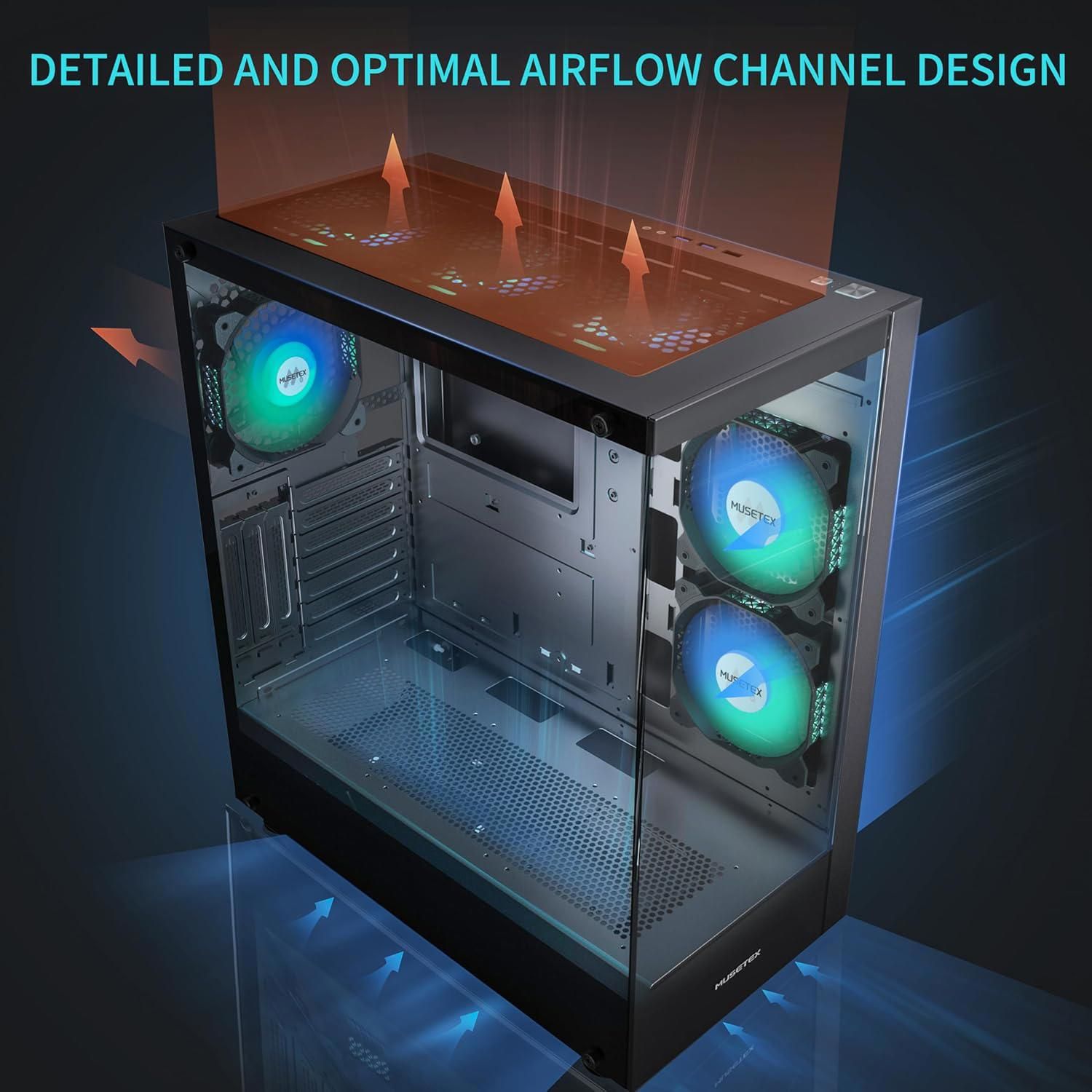 CORSAIR 3000D RGB AIRFLOW Boîtier PC Mid-Tower - 3X AR120 RGB Fans