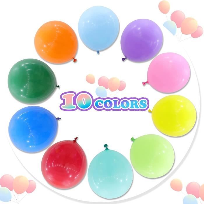 100 Ballons Gonflables Ballon De Baudruche Multicolore Latex Naturel sans  Polluants Ballon Gonflable Helium Anniversaire Ballons ColorÉs Decoration  Anniversaire Helium pour Ballon : : Loisirs créatifs