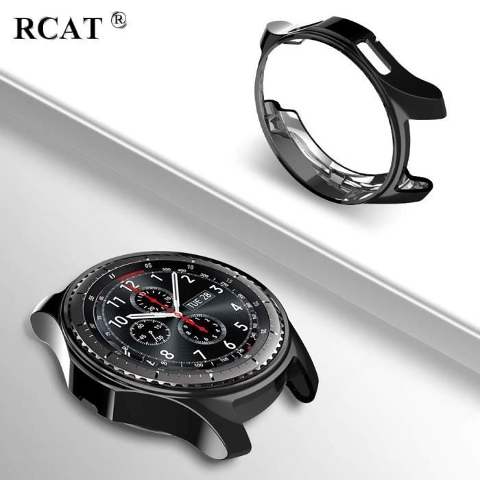 Boitier pour samsung Galaxy Watch 46mm 42mm Gear S3 bracelet frontiere accessoires de cadre de c black Galaxy Watch 46mm CZ1958 Achat vente bracelet de montre Simili Cdiscount