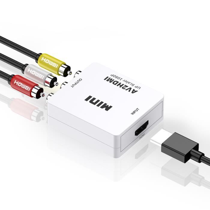 Adaptateur AV Vers HDMI convertisseur, Subway AV Converter adaptateur HDMI  / RCA Mini Box pour TV / PC / PS3 / - Cdiscount Informatique