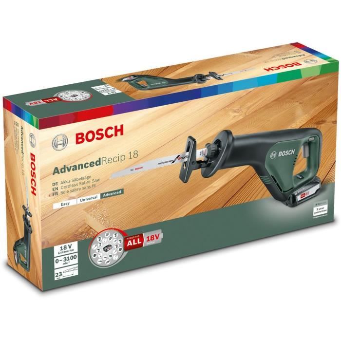 Bosch - scie sabre sans fil AdvancedRecip 18 (sans batterie, système 18 V )