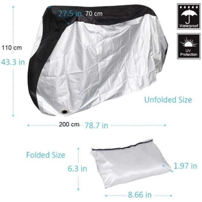 Housse De Siège Moto Imperméable - Tissu Oxford Et PU - Anti-UV Et Anti-poussière - 10