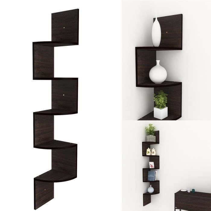 Bibliothèque D’angle 5 Niveaux Chêne Artisanal 50×50×179 Cm En Bois Reconstitue 93313787