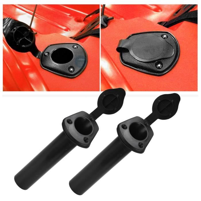 Lot de 2 supports de canne à pêche pour véhicules avec boucle en métal réglable de 29 à 60 pouces pour camion, SUV, wagons, van