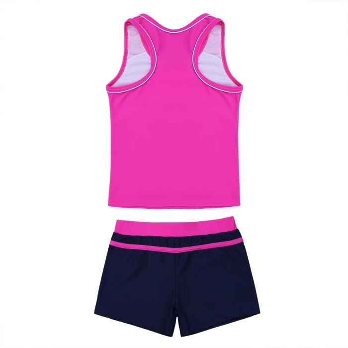 Maillot de Bain Fille 2 Pi ces Top Short de Bain Maillot de