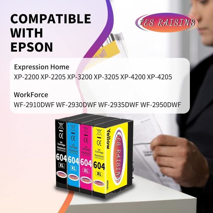 604Xl Cartouche D'Encre Compatible Pour Epson 604 Xl Cartouche Expression  Home Xp-2205 Xp-2200 Xp-3200 Xp-3205 Xp-4205 Xp-420[H1931]