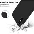 Coque iPhone XS-iPhone X [avec Verre Trempé], Silicone Liquide Housse Case Anti-Choc Anti-Rayures Protection Complète CoverQ6461-2