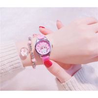Montre Enfant UKCOCO Quartz Motif Chat Lumineuse - Rose - Idéale Filles Et Étudiantes