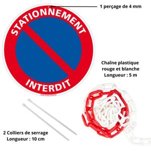 Verbotsschild „Parken Verboten 24/7“ – 45 Cm, Selbstklebend Oder Alu, Französischer Hersteller