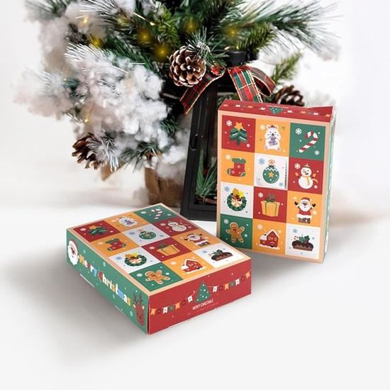 Boîte Vide De Noël  Coffret Cadeau De Biscuits Diy 5 Pièces Avec