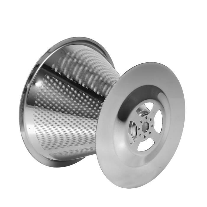 Filtre à Café Réutilisable, Filtre à Café en Acier Inoxydable Réutilisable Plus un gobelet transparent, Portable Haute Précision en Acier Inoxydable 304 en Café Dripper Filtre à Thé Filtre à Café Réutilisable, Filtre à Café en Acier Inoxydable Réutilisable Plus un gobelet transparent, Portable Haute Précision en Acier Inoxydable 304 en Café Dripper Filtre à Thé