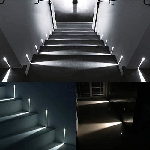4Pcs LumièRe D'Escalier Led 3W LED Encastré Mur LumièRe Footlight Step  Lampes IntéRieur Fond éClairage Nightlight Stairway Corridor - Cdiscount  Maison