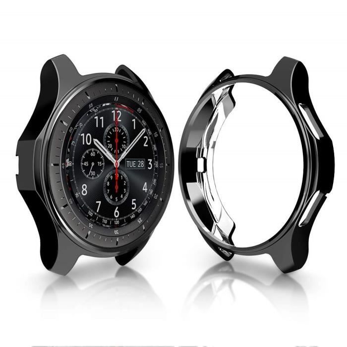 Boitier pour samsung Galaxy Watch 46mm 42mm Gear S3 bracelet frontiere accessoires de cadre de c black Galaxy Watch 46mm CZ1958 Achat vente bracelet de montre Simili Cdiscount