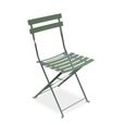 Salon de jardin bistrot pliable - Emilia rond vert de gris - Table Ø60cm avec deux chaises pliantes. acier thermolaqué-3
