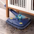 Balai de nettoyage réglable rotatif à 360 °,fonction pression automatique l'eau pour plafond et sol (bleu, 6 têtes serpillon) -3