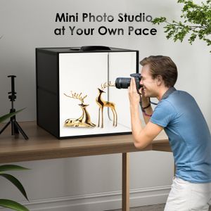Kit éclairage continu studio 2x lampe avec boîte à lumière ø65cm, 8x