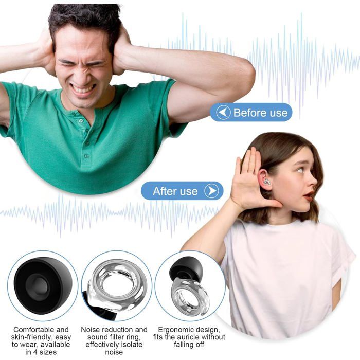 Bouchons d'Oreilles de Sommeil, Bouchons d'Oreilles de Concert Éponge Super Douce Grand Application pour Dormir Jaune Bouchons d'Oreilles de Sommeil, Bouchons d'Oreilles de Concert Éponge Super Douce Grand Application pour Dormir Jaune