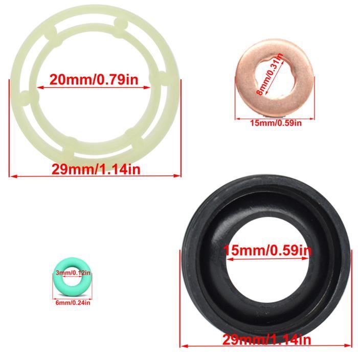 Jeu De Joints Injecteurs 1.6 HDi Diesel Euro 5 - Compatible Citroën, Peugeot, Ford, Volvo, Mitsubishi, Land Rover