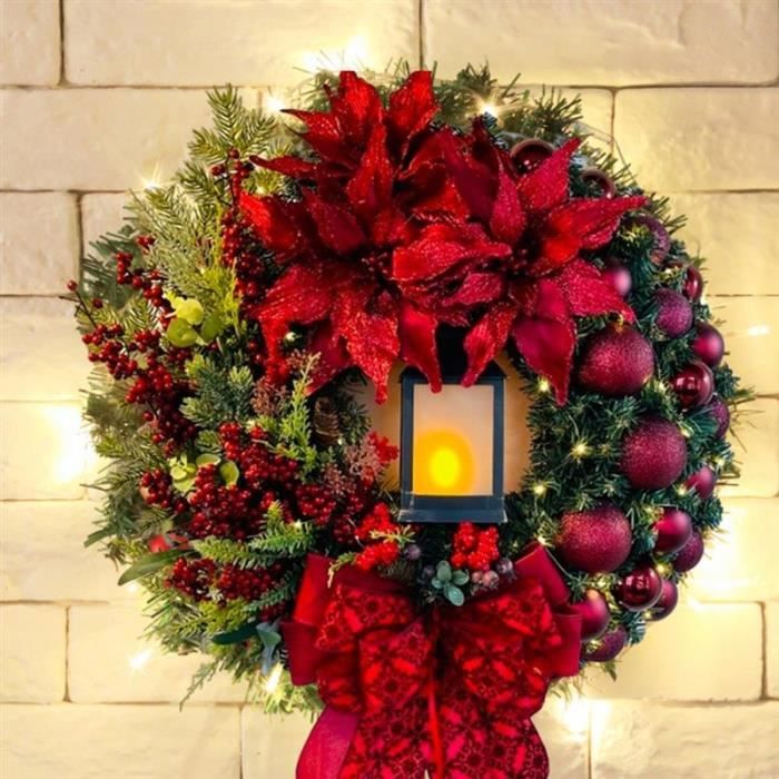 Couronne De Noël De Scène De Nativité Couronne De Porte D'entrée En Acrylique, Couronne De Noël