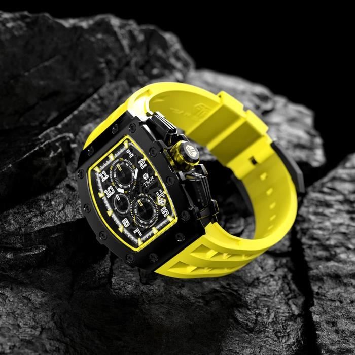 Montre TSAR BOMBA Homme 50M étanche Boîtier en Acier