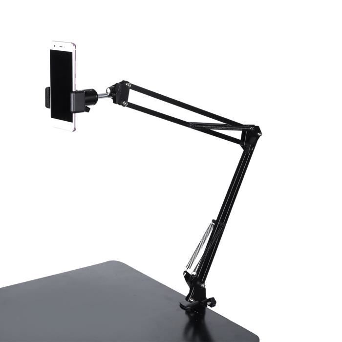 Support Universel Téléphone & Tablette - Bras Flexible 360° - Fixation Par Serre-joint - Blanc - Neuf