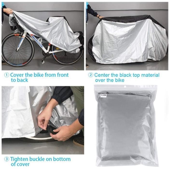 Housse protection pluie pour sacoche vélo triple