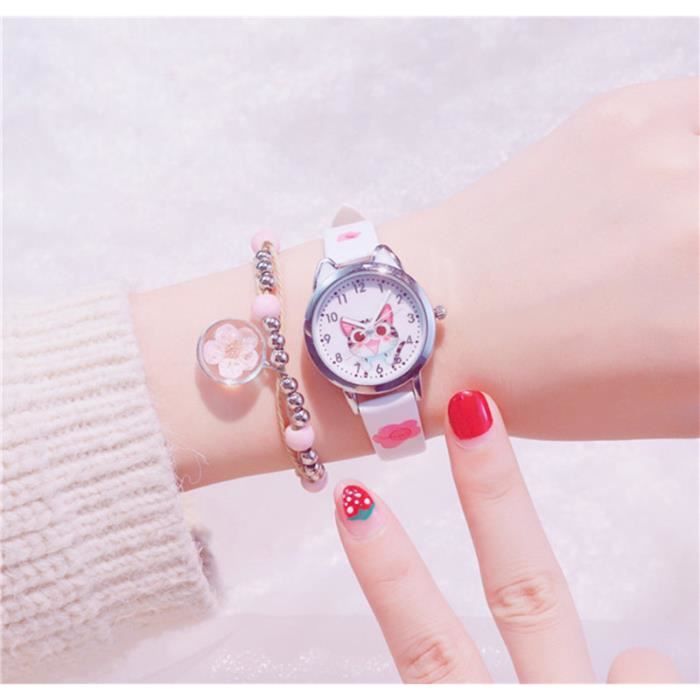 CIVO Montre Enfant Fille Garçon – Cuir Mignon Sirène, Quartz Analogique, Cadeau Top Pour 3-12 Ans !