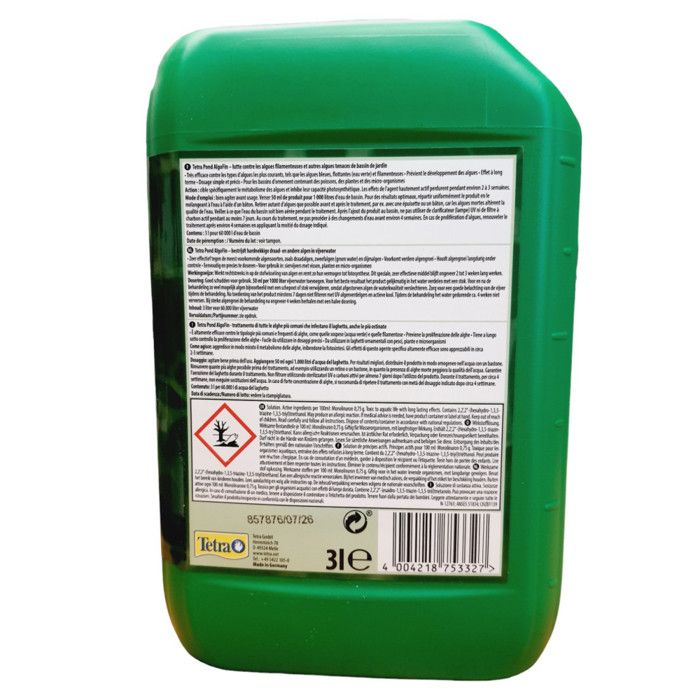 Tetra Pond Algofin - Anti-algues Pour Bassin 500ml - Élimine Algues Filamenteuses Et Vertes