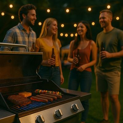 Grille BBQ Carrée 60x40cm Acier Inoxydable Avec Poignée - Barbecue Charbon Gaz Viande Légumes