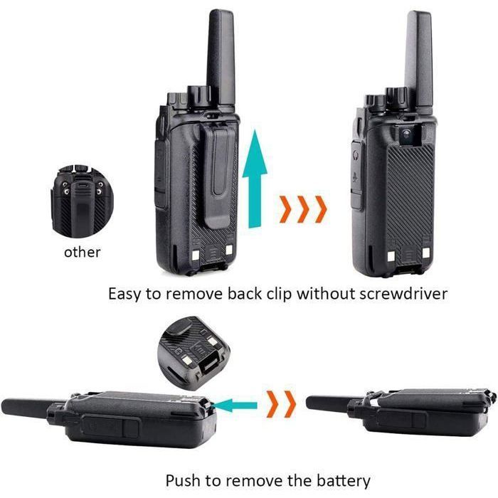6 Talkies Walkie Retevis RT668 PMR446 + Chargeur 6 Voies & Écouteurs – Robuste, 1200 MAh, VOX Mains Libres Pour École, Restaurant, Sécurité