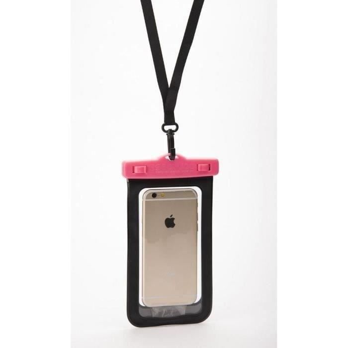 SEAWAG Pochette Étanché 100% Pour Smartphone - IPX8 Jusqu'à 25m, Universelle Noir/Vert - Protection Parfaite Pour Plage, Piscine & Plongée